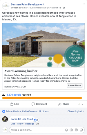 Facebook Real Estate Marketing Sponsored Ad