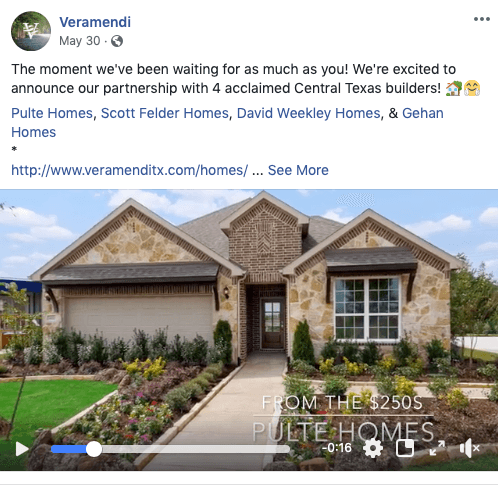 Home Builder Facebook Post Ideas - video slideshows