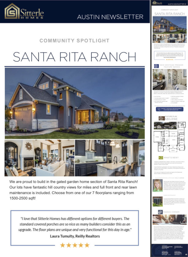 home builder newsletter