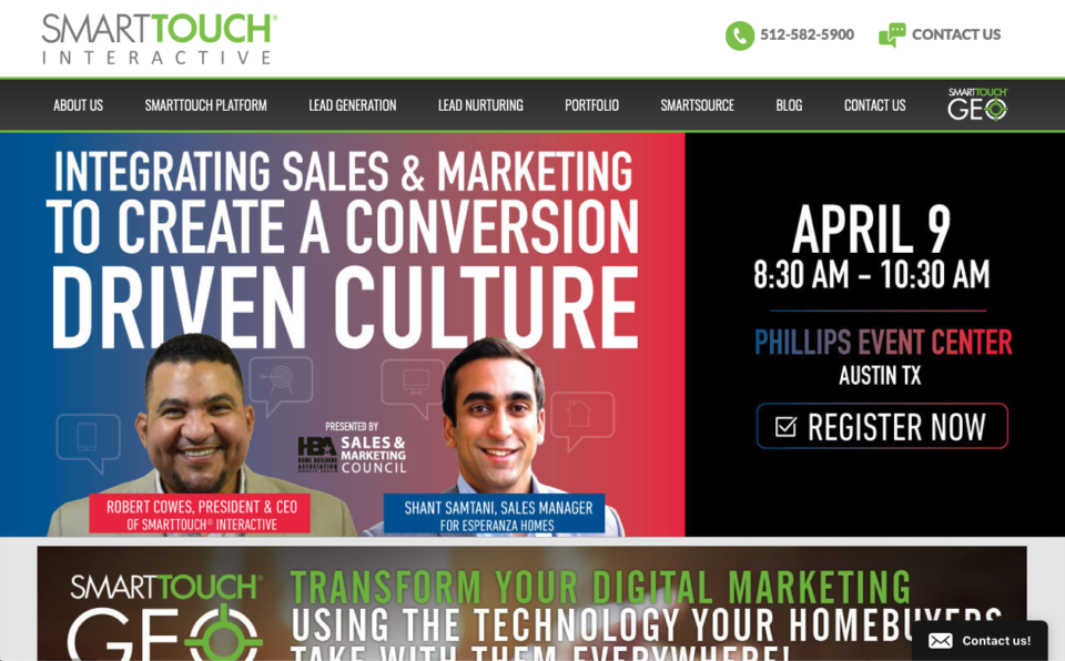 SmartTouch homepage 4 2019