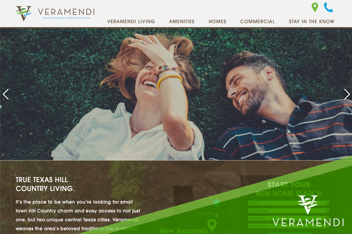 Preview of Veramendi's Website Homepage