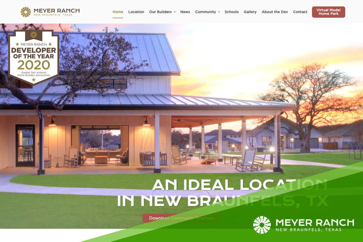 Preview of Meyer Ranch's Website Homepage