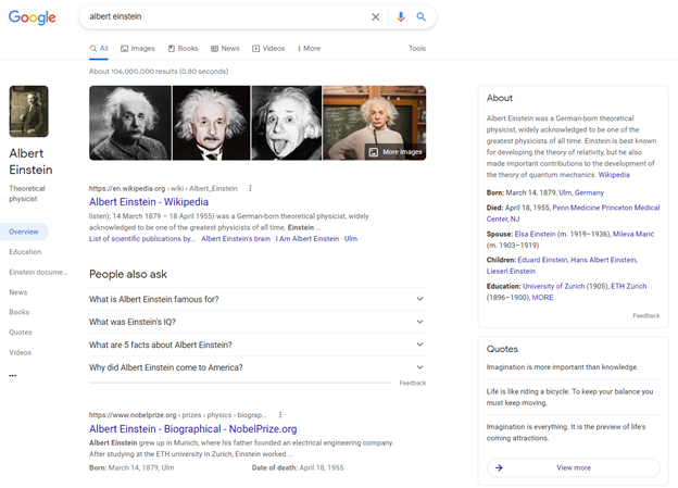 Google knowledge panel 